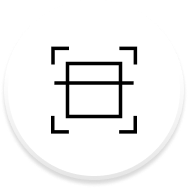 icon representing a digital scanner in a white circle